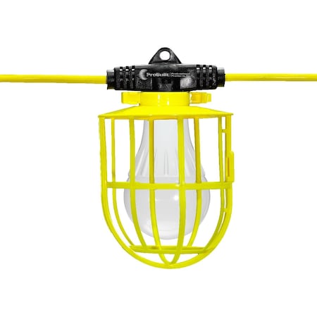 Southwire 100' Plastic Cage String Light W/14/3 SJTW Cord & x10 1,500 Lumen LED Bulbs 1311000